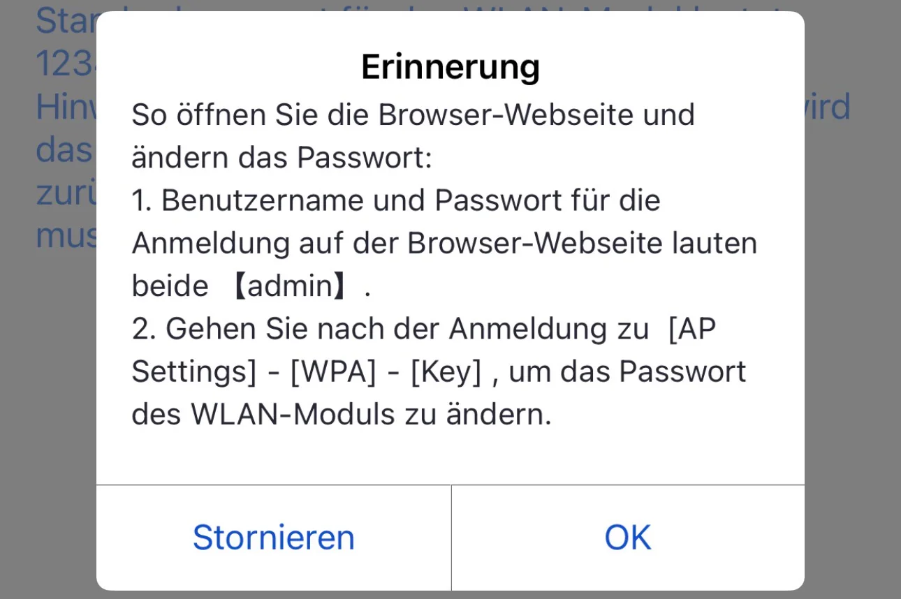 SolarGo-App verweist auf das Web-Interface des Kommunikationsmoduls SolarGo-App verweist auf das Web-Interface des Kommunikationsmoduls